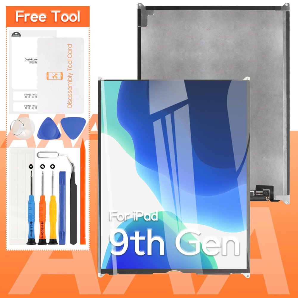 Screen Replacement For iPad 9 (9th Gen) A2603 A2604 LCD Display Repair Parts Kit,with Screen Protector and Tools(Only LCD,Not Include Touch Digitizer)