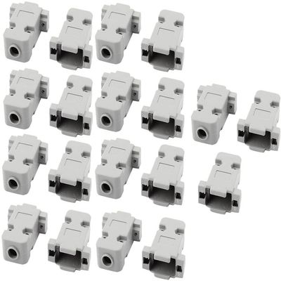 XYWHPGV 19 Pcs D-Sub DB9 9Pin Connector Plastic Hood Cover Housing Shell Gray(085a8 913d0 67eb6 e9d2b ccbf9 f7261