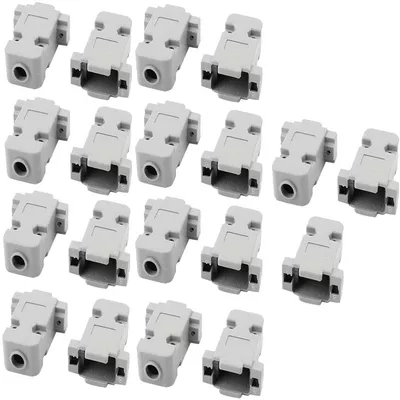 XYWHPGV 19 Pcs D-Sub DB9 9Pin Connector Plastic Hood Cover Housing Shell Gray(085a8 913d0 67eb6 e9d2b ccbf9 f7261