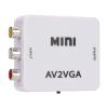 Zunate Mini Composite AV to VGA Adapter TV Set Top Box Audio Video Converter, Plug and Play, Display Freely, Advanced Scanning Frequency, Compatible with Multiple Resolutions view 3