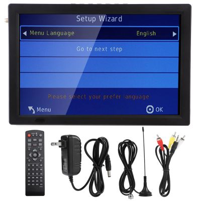 NDNCZDHC Digital Television, DC12V Digital TV 1280x800 Television Small TV Flat Screen TV TV Monitor Portable TV Tiny TV for Car/Home