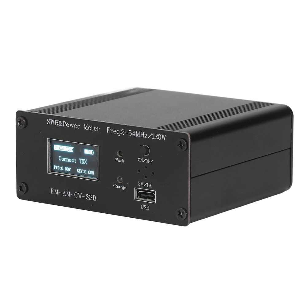 Standing Wave Meter, Shortwave Power Meter Digital Power Meter Professional Standing-Wave Meter Power Meter SWR Meter for Testing SWR Power 120W