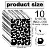 360 Pcs Black Cheetah Stickers Animal Print Cheetah Leopard Wallpaper Removable Vinyl Wall Stickers for Bedroom Car Living Room Office Home DIY Wall Decoration view 2