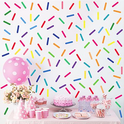 300Pcs Sprinkle Wall Decals Removable Colorful Confetti Stripe Wall Stickers for Kids Boys Girls Babies Bedroom Nursery Party Wall Decoration (Confetti-B)