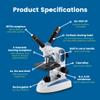 Accu-Scope Digital Inclined Teaching Microscope with Eyepiece Camera, EXM-150-T-EP - Dual View Head, 40-400X Magnification, Cordless LED Illumination - 5.1 MP Images, 26 FPS Video, USB 2.0 Output view 2