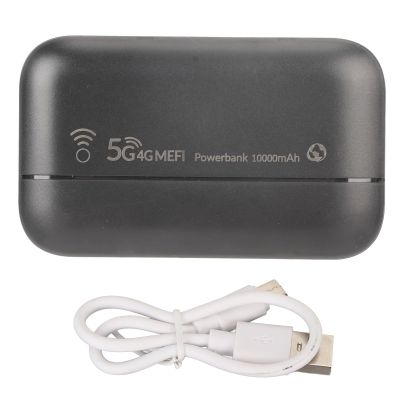 4G Network Router with SIM Card Slot, 10000mAh Battery Portable Router Power Bank, Unlocked 5G Hotspot 300Mbps Router, 802.11g / b/n, 100 x 60 x 32mm