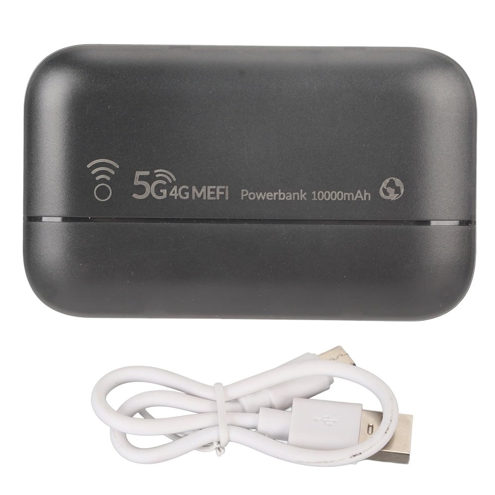 4G Network Router with SIM Card Slot, 10000mAh Battery Portable Router Power Bank, Unlocked 5G Hotspot 300Mbps Router, 802.11g / b/n, 100 x 60 x 32mm