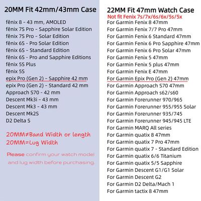 20mm 22mm Nylon Quick Dry Watch Band for Garmin Fenix 8 43mm 47mm 51mm /Fenix E/Fenix 7/Fenix 6/Fenix 5/Epix Pro/Instinct, Quick-Fit 20 22 26 Watch Band Strap for Garmin