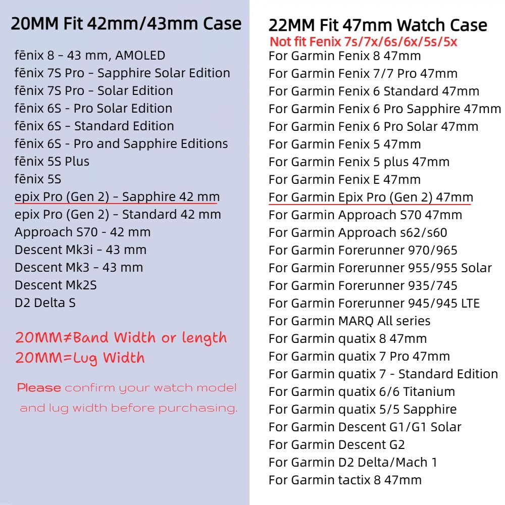 20mm 22mm Nylon Quick Dry Watch Band for Garmin Fenix 8 43mm 47mm 51mm /Fenix E/Fenix 7/Fenix 6/Fenix 5/Epix Pro/Instinct, Quick-Fit 20 22 26 Watch Band Strap for Garmin