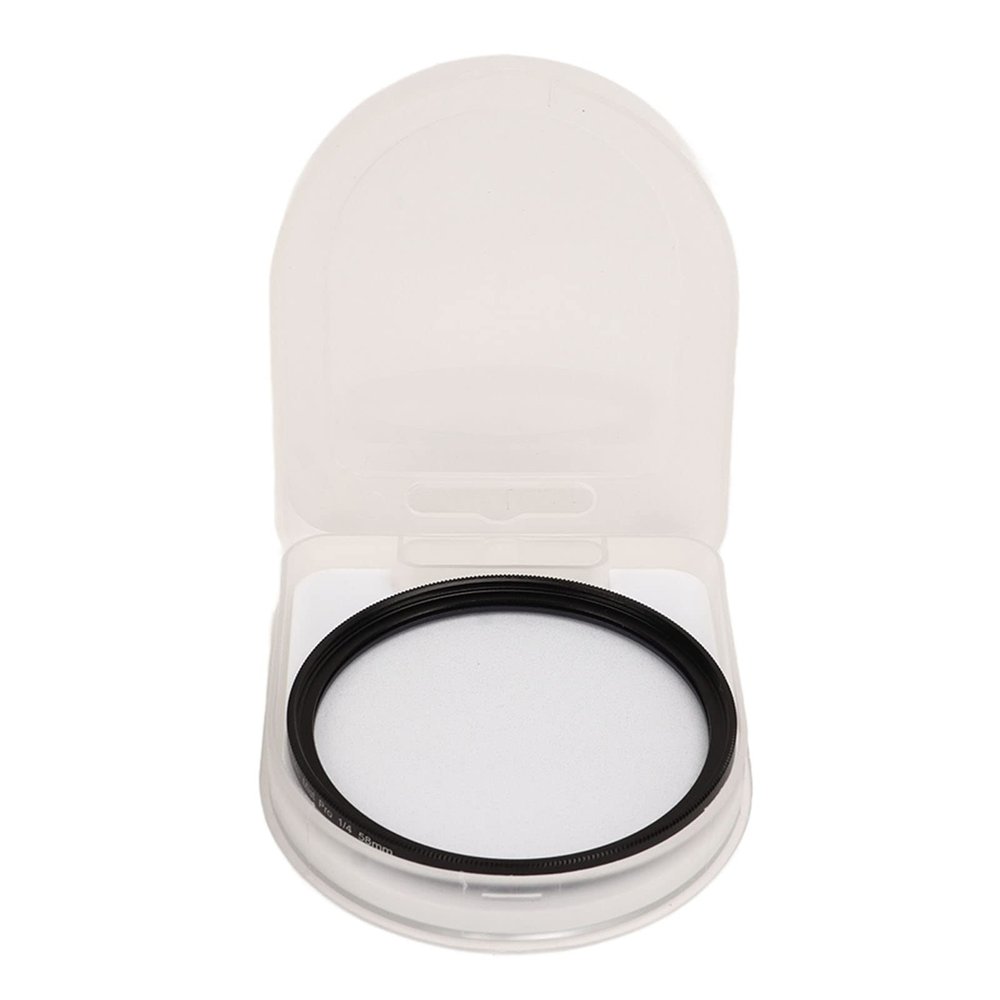 Haofy 1/4 Diffusion Camera Filter, MRC Coating Film Effect Lens Camera Filter Soft Focusing Shadow Contrast Reducing Optical Glass Aluminum Alloy for Portrait (58MM)