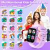 Vakzovy Kids Smart Watch Girls Gift for Girls Age 6-12, HD Touchscreen Kids Watch with 26 Games Camera Video Music Player Pedometer Educational Toys Christmas Birthday Gifts 5 6 7 8 9 10 Year Old view 2