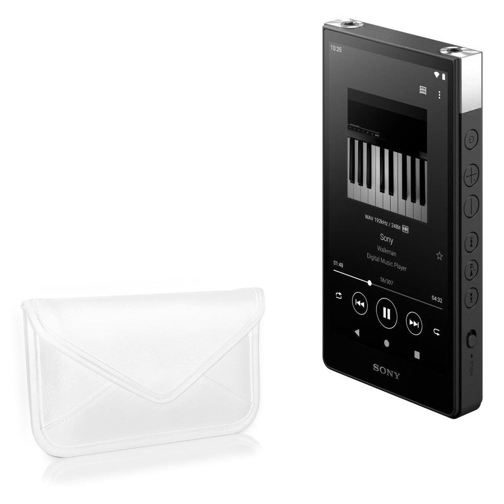 BoxWave Case Compatible with Sony Walkman NW-ZX707 - Elite Leather Messenger Pouch, Synthetic Leather Cover Case Envelope Design - Ivory White