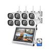 8CH 3MP HD Wireless WiFi Home Security Camera Kit with 8 Cameras, 2T Hard Disk and 12.5-inch NVR Display, Outdoor Waterproof Surveillance Camera System with Audio, Night Vision view 1