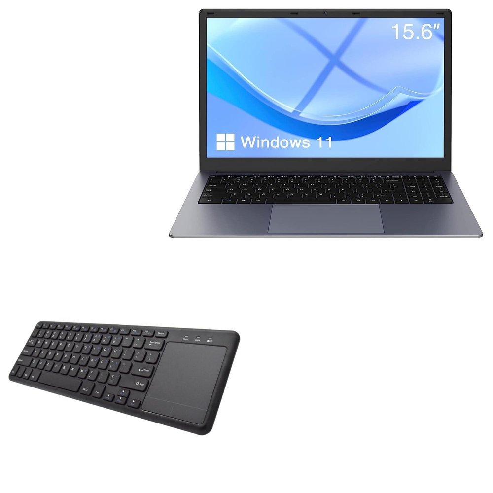 BoxWave Keyboard Compatible with Tulasi Laptop (15.6 in) - MediaOne Keyboard with TouchPad, USB Fullsize PC Wireless TrackPad - Jet Black