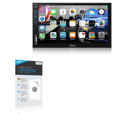 BoxWave Screen Protector Compatible with Hieha 7" Double Din Car Stereo - ClearTouch Crystal (2-Pack), HD Film Skin - Shields from Scratches