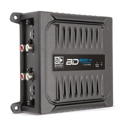 Banda Audioparts BD800.42OHM 800 Watts 4 Channel 2 Ohm Full Range Car Audio Amplfier 4 x 200 Watt Rms 4 Ohms Bridged - Black