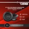 DS18 ZXI-112LD.RG-PKG Subwoofer Enclosure Complete Package - 1x 12 Subwoofer 1000W RMS, 2000W Max with Enclosure Vented Box and Amplifier - Complete Package for Your Car Sound System view 3