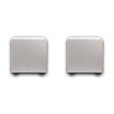 Definitive Technology 2 Descend DN8 8" Subwoofers Digitally Optimized for Movies and Music | 2 Speakers, White | 500W Peak Class D Amplifier | (2) Pressure-Coupled 8" Bass Radiators