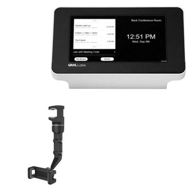 BoxWave Car Mount Compatible with Owl Labs Meeting HQ Device - Rearview Mirror Car Mount, Rear View Mirror Adjustable GPS Car Mount - Jet Black