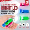Mini Flashlight Keychains Party Favors for Kids, Backpack Fillers, 24 Pack view 3