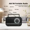 Audiocrazy AM FM Portable Radio Plug in Wall or Battery Operated Radio with Best Reception,Bluetooth,Headphone Jack,Large Dial Easy to Use for Seniors Elderly Black view 2