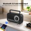 Audiocrazy AM FM Portable Radio Plug in Wall or Battery Operated Radio with Best Reception,Bluetooth,Headphone Jack,Large Dial Easy to Use for Seniors Elderly Black view 3