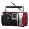 LEOTEC AM FM Radio, Portable Bluetooth Radio, Plug in Wall or Battery Operated Best Reception with Headphone Jack, Handheld Great for Home, Outdoor, Red view 1
