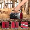 LEOTEC AM FM Radio, Portable Bluetooth Radio, Plug in Wall or Battery Operated Best Reception with Headphone Jack, Handheld Great for Home, Outdoor, Red view 4