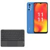 BoxWave Keyboard Compatible with Lava Blaze Pro - SlimKeys Bluetooth Keyboard with Trackpad, Portable Slim TouchPad - Jet Black view 1