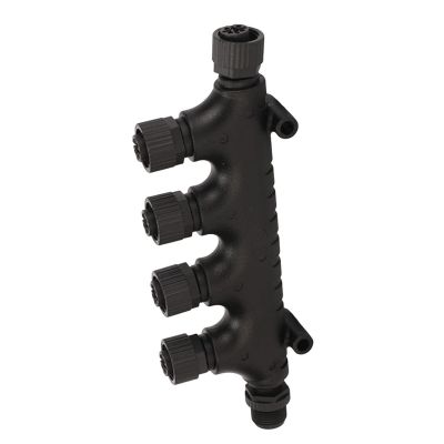 Marine T Connector, For NMEA 2000 N2K 4 Ports Tee Connector M12 5 Pin IP67 Waterproof for Lowrance Networks