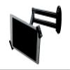 Anti Theft Tablet Wall Mount - Fits Tablets 7" - 11" Including iPad, Galaxy Tab, Slate, Fire and More. Three Moving Pivot arms for a Custom Viewing Experience. view 1