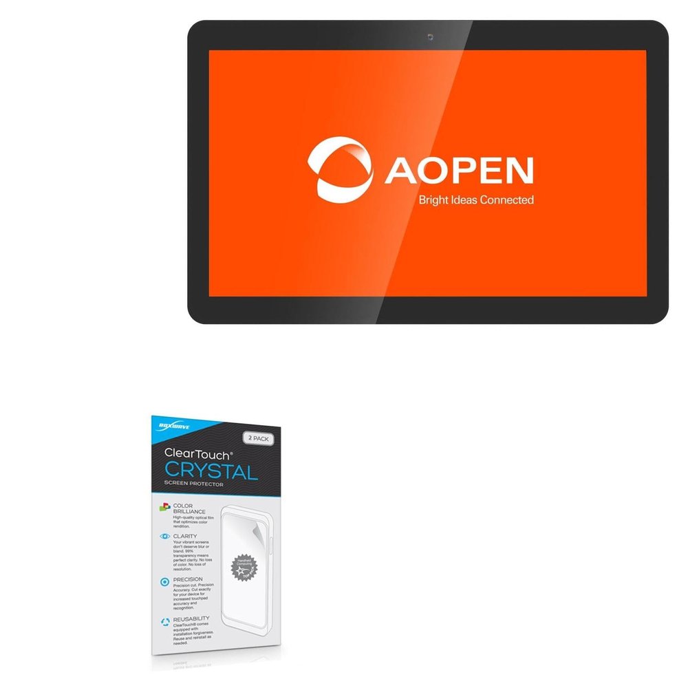 BoxWave Screen Protector Compatible with AOPEN eTILE-19M - ClearTouch Crystal (2-Pack), HD Film Skin - Shields from Scratches