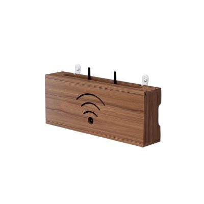 BinOxy Cord Management Box Large Wireless Router Rack Living Room Wall-Mounted WiFi Storage Box Wall Decoration TV Lower Plug-in Shielding Box Set-top Box Cable Box (Color : Brass, Size : 30cm)