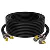 RCA Cable 10 FT, 90 Degree Right Angle 2RCA to 2RCA Stereo Audio Cable, Zinc Alloy Shell, Gold-Plated Plug, 2 RCA Audio Cord, for Home Theater, Subwoofer, HDTV, Amplifier, Hi-Fi System, Car, Speaker view 1