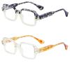 Melrose Luxury Anti Blue Light Blocking Leopard Glasses Frame Women Retro Eyeglasses for Ladies Optical Eyewear (2pcs C5&C8, 0) view 1