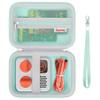 Supmay Hard Travel Case for Yoto Mini (2024 Edition) Kids Screen-Free Bluetooth Audio Player, Storage Holder Protection Case with Zipper Mesh Pocket for Kids Audio Card, Charging Cable, Green view 1