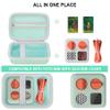 Supmay Hard Travel Case for Yoto Mini (2024 Edition) Kids Screen-Free Bluetooth Audio Player, Storage Holder Protection Case with Zipper Mesh Pocket for Kids Audio Card, Charging Cable, Green view 2