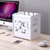 BinOxy Cord Management Box Router Storage Box Wire Power Cord Socket Finishing Box Collection Box WiFi Set-top Box Shelf Cable Box view 3