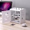 BinOxy Cord Management Box Router Storage Box Wire Power Cord Socket Finishing Box Collection Box WiFi Set-top Box Shelf Cable Box view 4