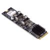 ChenYang M.2 NVME NGFF M-Key 1 to 2 USB 3.1 Type-E Front Panel Socket Mainboard Header Extension Adapter view 1