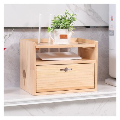 BinOxy Cord Management Box Wooden Router Storage Box Multi-Function Cable Management Box Large Storage Wires Keeper Holder to Hide Wires & Power Strips Cable Box (Color : Brass)