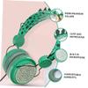 Mobestech Boy Girl Dinosaur Headset with Microphone Cute Cartoon Design Volume Limiting for Hearing for School and Travel Compatibility with Phones and Tablets view 3