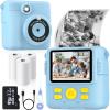 Instant Print Camera for Kids with 3 Rolls of Printer Paper, 1080P Toddler Digital Camera Toys for Age 3-12 with 32GB SD Card, Christmas & Birthday Gifts for 3 4 5 6 7 8 Year Old Girls & Boys (Blue) view 1