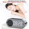 IHAO Portable Wireless Bluetooth Speakers 4 in 1 Multifunctional Soundbox Alarm Clock Mini FM Radio Mirror 4 Hours Playtime Handsfree, Ambient LED Light Speakers for Home, Outdoor, Travel-Black view 2