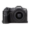 MUZIRI KINOKOO Case for Canon EOS R8/ RP DSLR Camera, Retro Style PU Leather Protective Case with Hand Grip and Opening Bottom Design - Black view 1