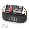 COLSUR Bluetooth Speaker with Wireless Charger, FM Radio, Dimmable LED Night Light, Stereo Sound Dual Wireless Speakers, 2500mAh Portable Speaker for Home Decoration, Bedroom, Office, Gift view 1