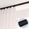 Curtain Track Glider Rail, Curtain Rail Track With Hooks, Wall Ceiling Mounted Curtain Tracks, Flexible Aluminum Ceiling Curtain Track,for Curtains,Room Divider, Shower Curtain, Black 4M (13.1FT) ( Co view 3