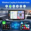 Carplay Wireless Portable Touchscreen Car Stereo Bluetooth Voice Control 7" for Apple Car Play & Android Auto Car Audio HD Screen with 1080p Backup Camera GPS Navigation/Mirror Link Fits All Cars view 2