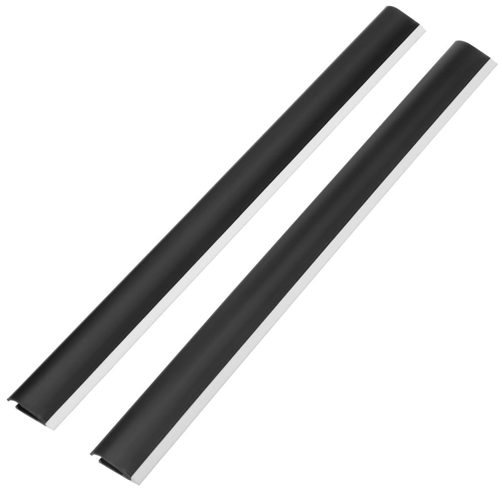 Angoily 2pcs Dustpan Plastic Edge Replacement Dustpan Lip Replacement Soft Pressing Strip for Garbage Shovel Floor Cleaning Corner Scrubbing 11.41 X 1.02 X 0.11in