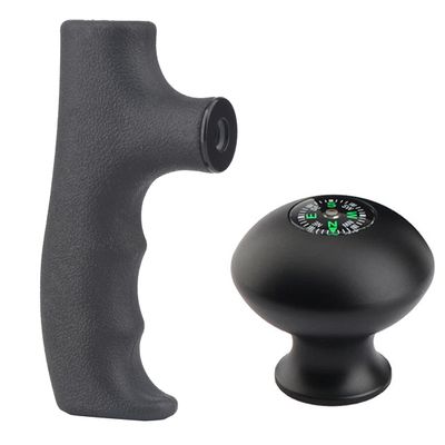 Rigdance Monopod Handle Grip + Trekking Pole Head Grip Knob with Compass for Hiking, Converted Monopod to a Cane Walking Stick